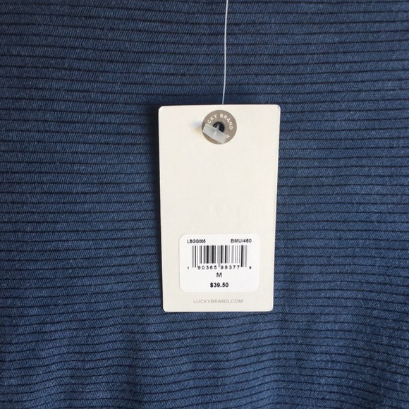 Lucky Brand Woman's Stripe Lace Up Ruffle Tee - Picture 4 of 5